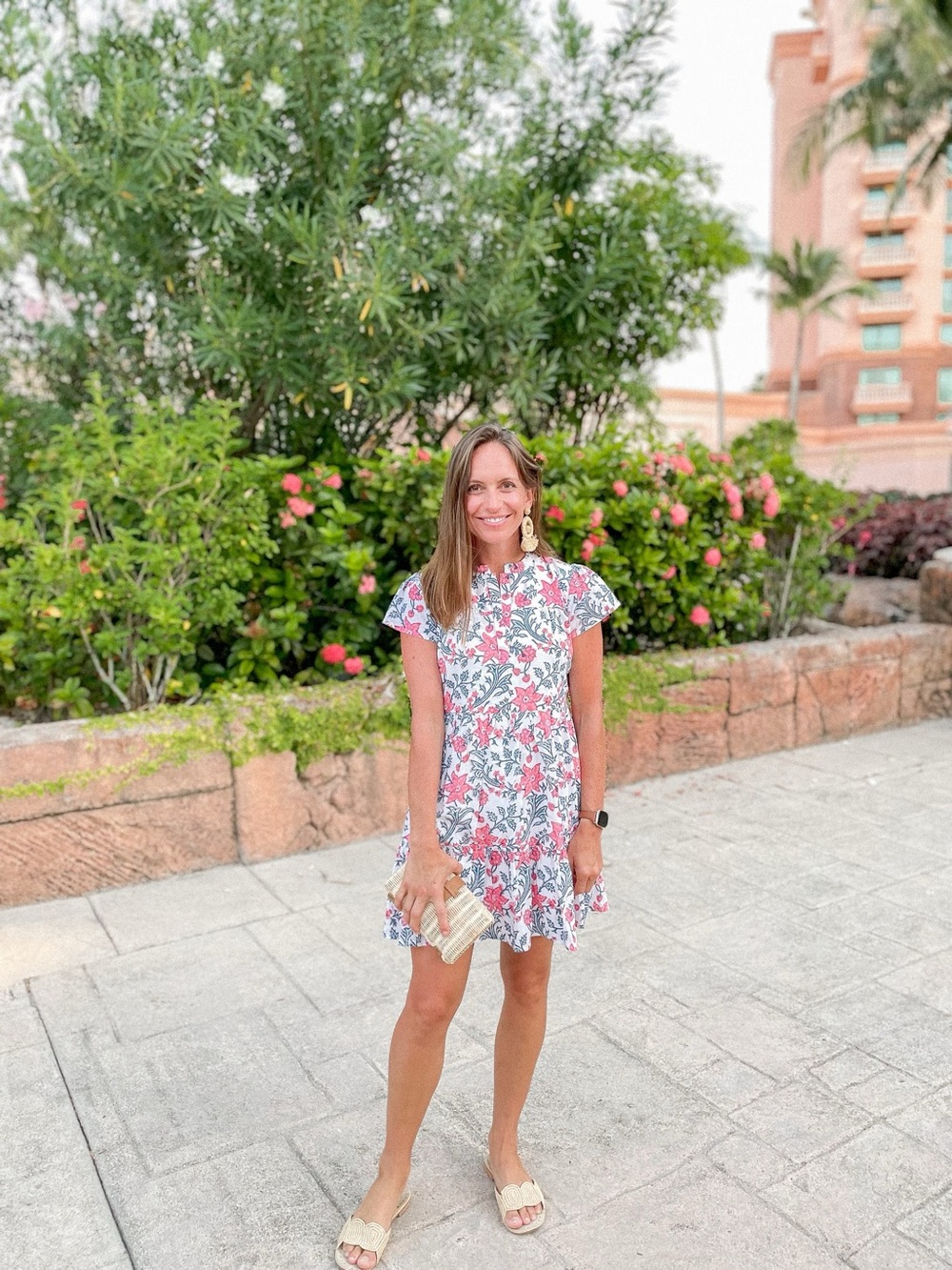 Madison Mathews Folly Mini Dress Indigo Floral Size Small Women